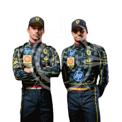 Charles Leclerc And Carlos Sainz Scuderia Ferrari HP's Carbon-Fibre Race Suits Italian Grand Prix