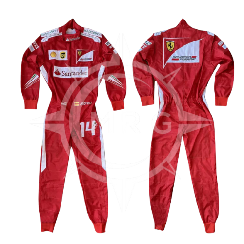 2010 Fernando Alonso Ferrari F1 Embroidered Racing Suit