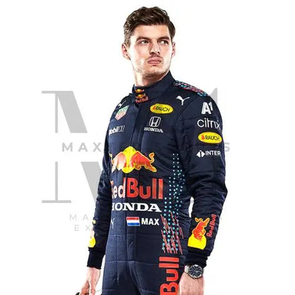 2021 Max Verstappen Red Bull Honda F1 Suit REPLICA. Mexter Race Gear