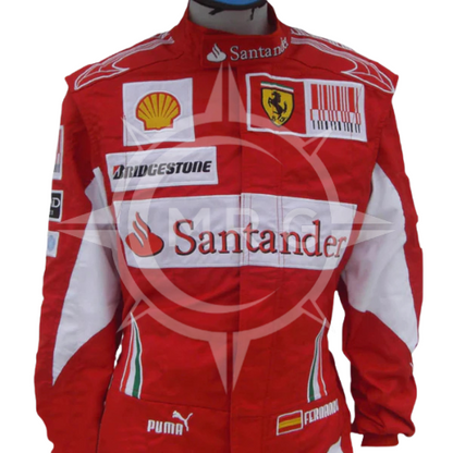 2014 Fernando Alonso Ferrari F1 Embroidered Racing Suit